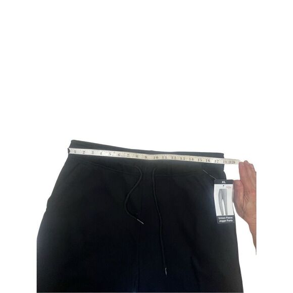 Win Win Unisex Fleece Joggers Black Sz XL NWT - Picture 4 of 5